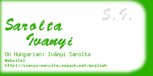 sarolta ivanyi business card